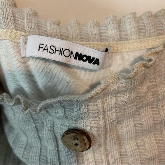 Fashion Nova Jaclyn off shoulder mini dress oatmeal - Picture 7 of 8